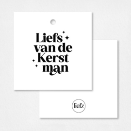 Cadeaulabel Kerst | Liefs van de Kerstman | 5 stuks