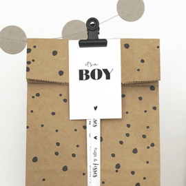 Mini kaartje | It's a boy | 5 stuks