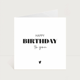 Dubbele kaart |  Happy birthday | 5 stuks