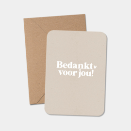 Midi kaart | Bedankt voor jou