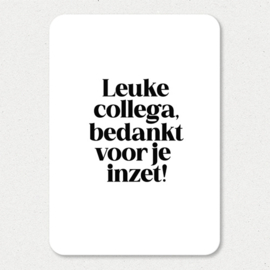 Kaart | Leuke collega bedankt voor je inzet