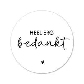 Stickers | 250 op rol | Heel erg bedankt