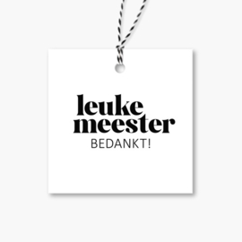 Cadeaulabel | Leuke meester bedankt | 5 stuks