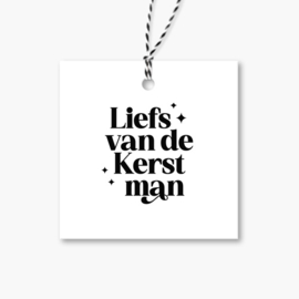 Cadeaulabel Kerst | Liefs van de Kerstman | 5 stuks