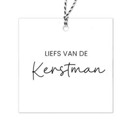 Cadeaulabel Kerst | Liefs van de Kerstman | 10 stuks