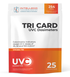 UV-C 254  TRI-Card Dosimeters (25)