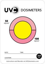 UV-C 254  DUO-Card Dosimeters (25)