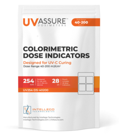 UV Assure Dosimeter stickers, 254nm / 40-200 mJ/cm² (28)