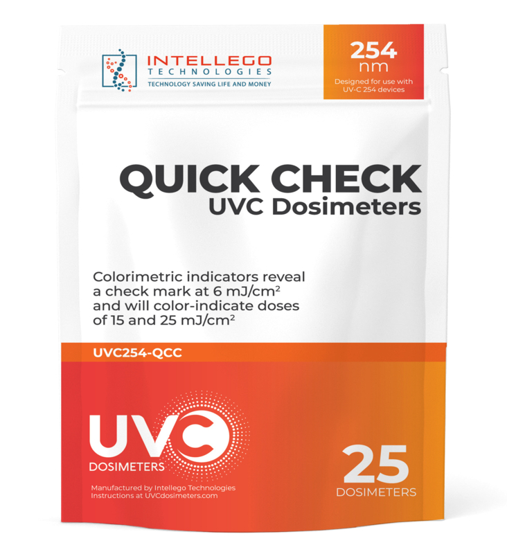 UV-C Quick Reference Card Dosimeters (25)