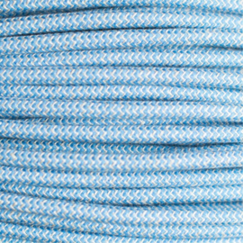 Snoer linnen/blauw zigzag