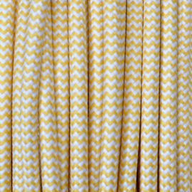 Snoer geel/wit zigzag