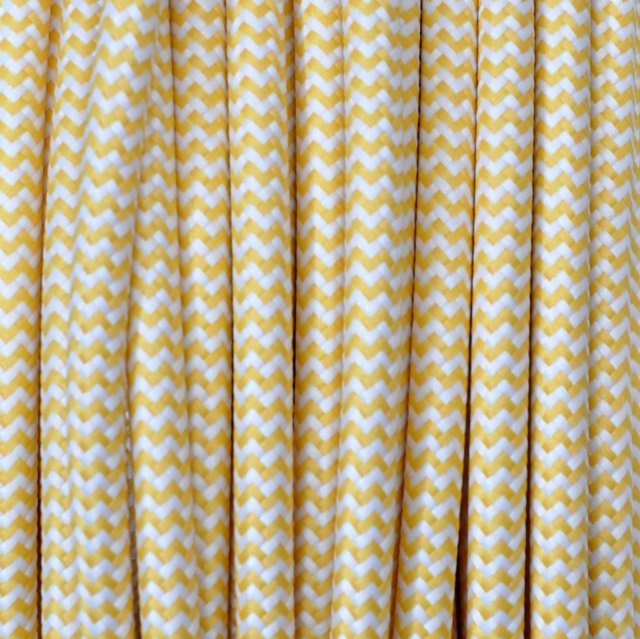 Snoer geel/wit zigzag