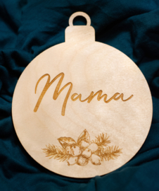 Houten kerstbal