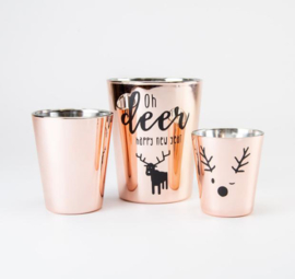 Luxe geurkaars V shape rose gold – Large