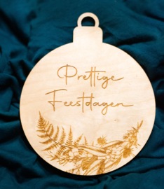 Houten kerstbal