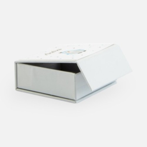 Hard vierkant doosje met magneet -wit