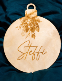 Houten kerstbal