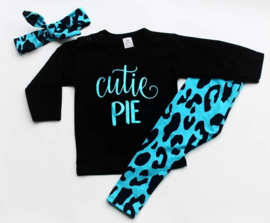 Setje cutie pie leopard blauw