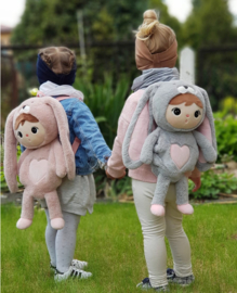 Metoo Grijs/rose Bunny Backpack