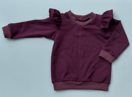 ruffle sweater  bordeaux