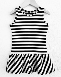 Zomerjurkje stripes zwart/wit