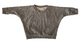 Oversized shirt leopard sand