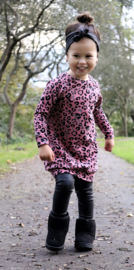 Sweaterdress leopard rose