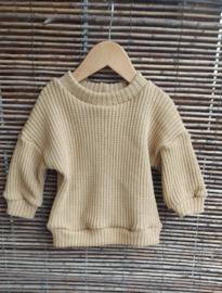 Oversized Trui big knit camel