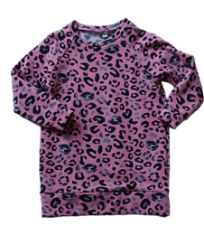 Sweaterdress leopard rose