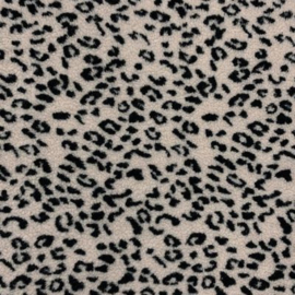 Teddyhoes leopard zwart/creme