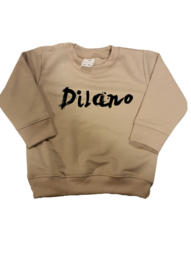 Sweater met naam sand