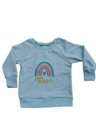 geborduurde sweater rainbow met naam