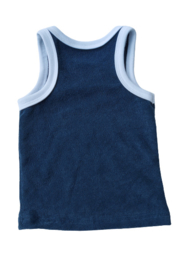 Racer back badstof d.blauw