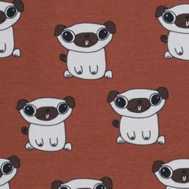 French terry pugs rusty  elvelyckan design