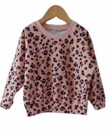 Oversized sweater leopard rose