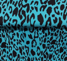 tricot leopard blauw
