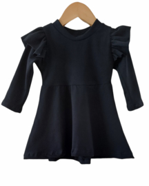 Ruffle dress zwart