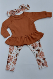 Peplum top peacan brown