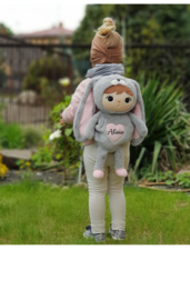 Metoo Grijs/rose Bunny Backpack