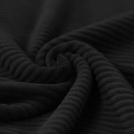 Big knited corduroy zwart