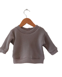 Oversized Trui big knit taupe