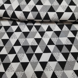 tricot triangel zwart/wit