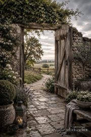 Tuinposter Achter de Poort
