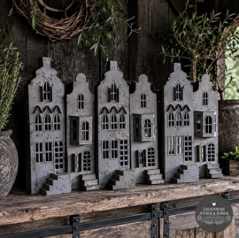 Amsterdamse Grachtenpandjes Metaal | Set van 2
