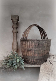 Tuinposter De Antieke Mand | Houten Lat