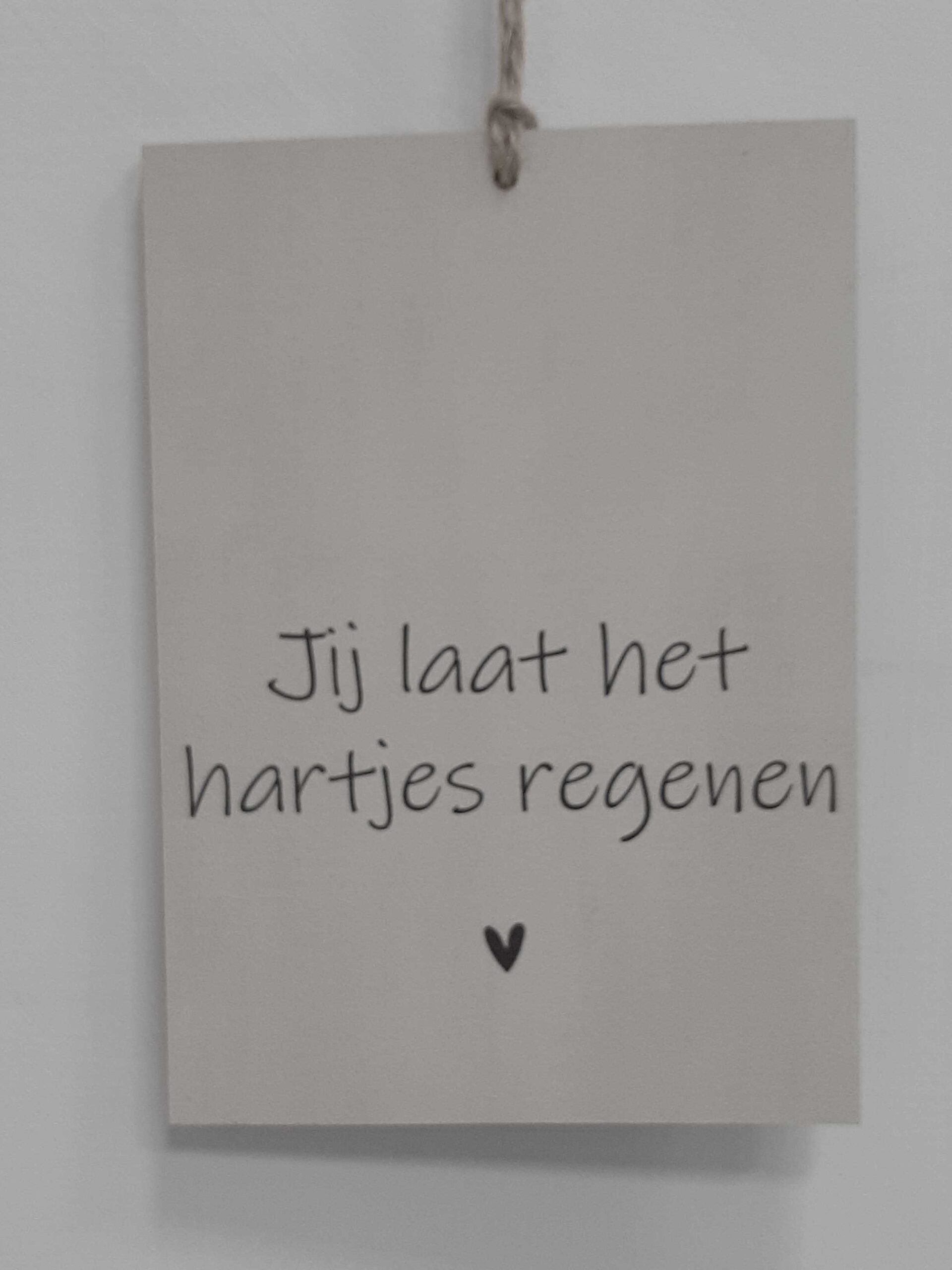 Baby Deco Bordje | Hartjes Regen