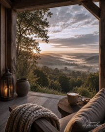 Tuinposter | Koffie met Uitzicht