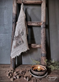Gekleurde Shabby doek Hert | 30x45 cm
