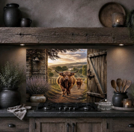 Spatscherm Hooglanders | Oude Poort