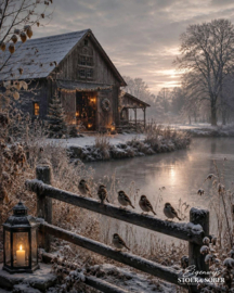 Tuinposter | Winter aan de Waterkant 1